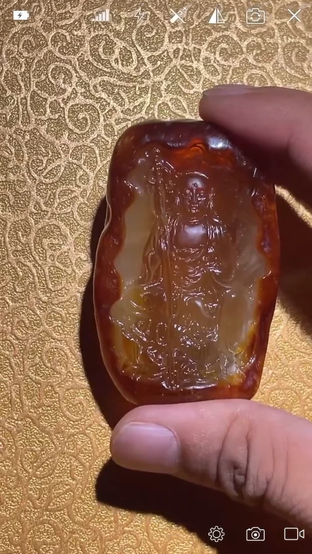 定制蜜蜡X**n  WR   地藏王菩萨吊坠 三龙老师作品