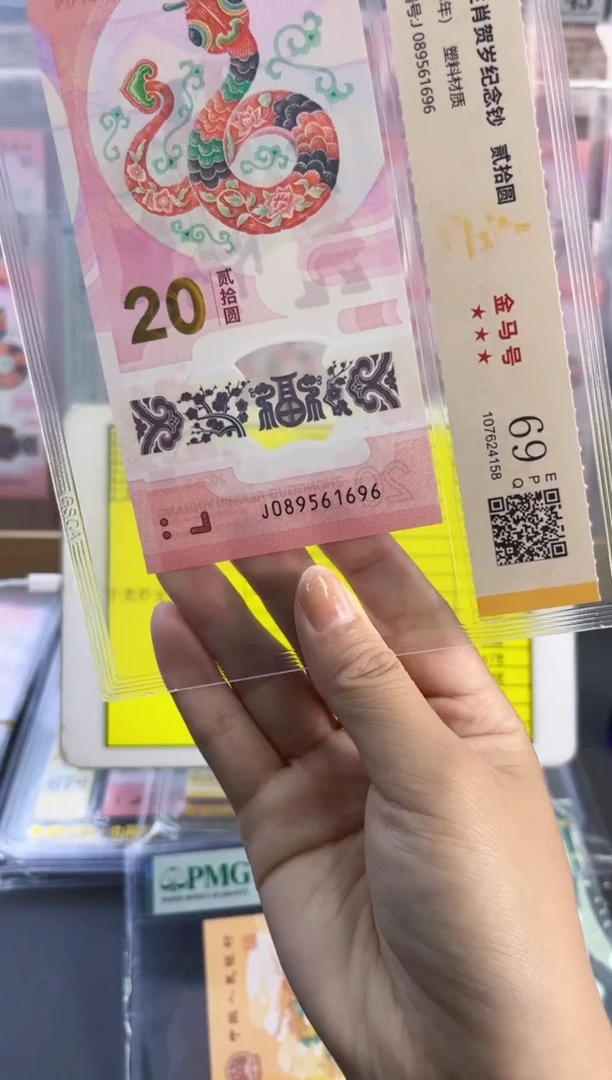 塑料蛇钞金马号 国鉴评级 69分 尾696 满号