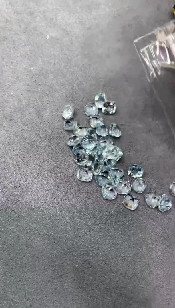 裸石海蓝宝石枕方 多样性发货一对2粒