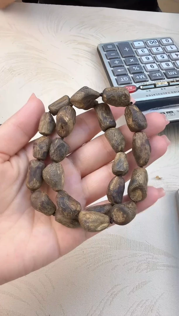 沉香手串1010奇楠沉香虫漏随型单圈留疤 小夏甄选 多样性发一