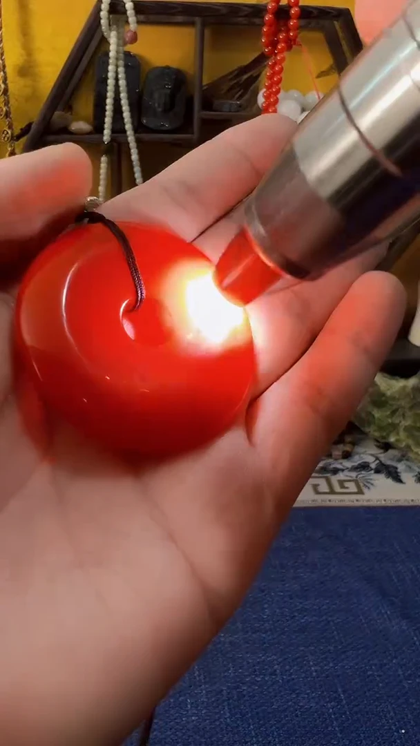 【闪购商品】南红玛瑙挂件合金南红 平安扣 （飞铃文玩）