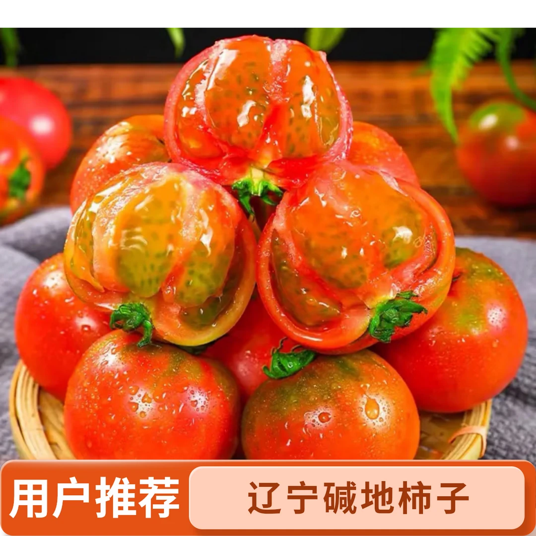 3顺丰脆甜铁皮柿子 碱地草莓西红柿生吃番茄不升糖没科技新鲜水果