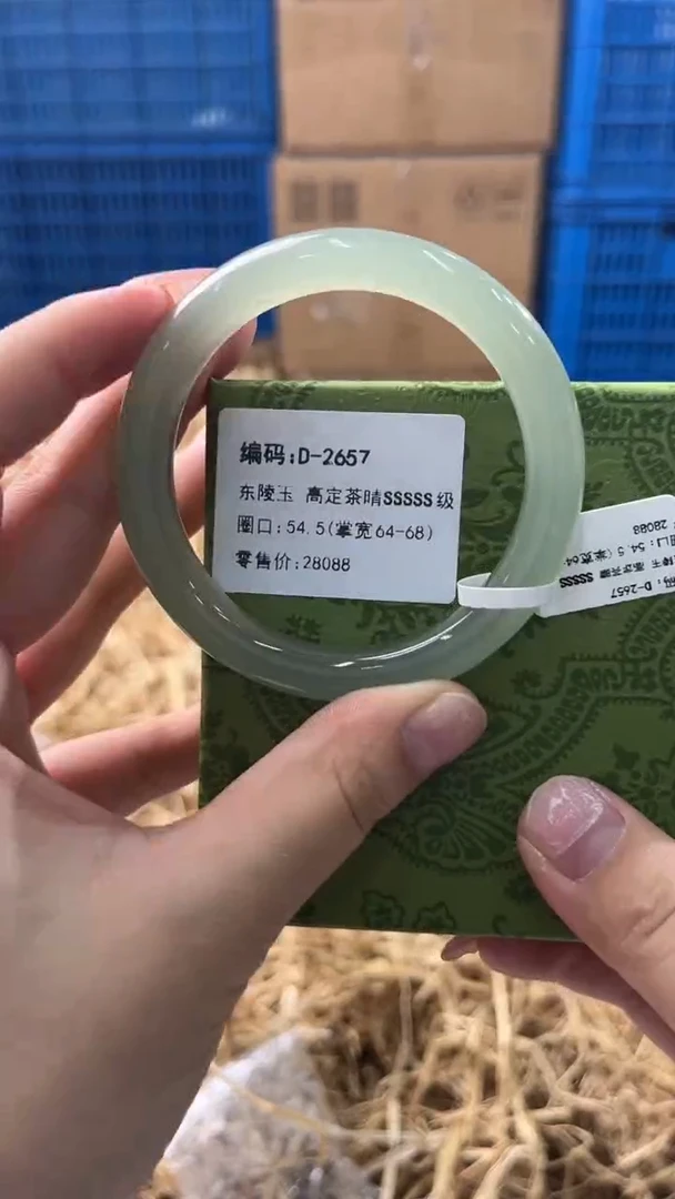 未镶嵌手镯石英质玉D2657