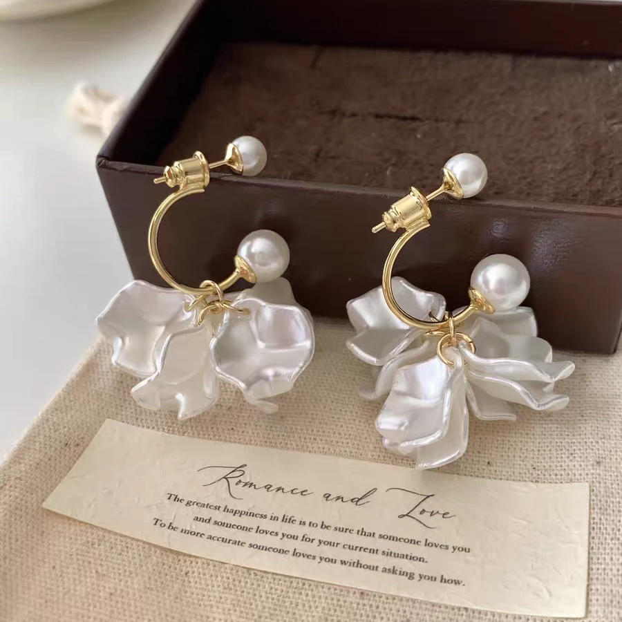 铜合金树脂耳饰 轻奢时尚高级感法式百搭小众气质手工耳饰 A11