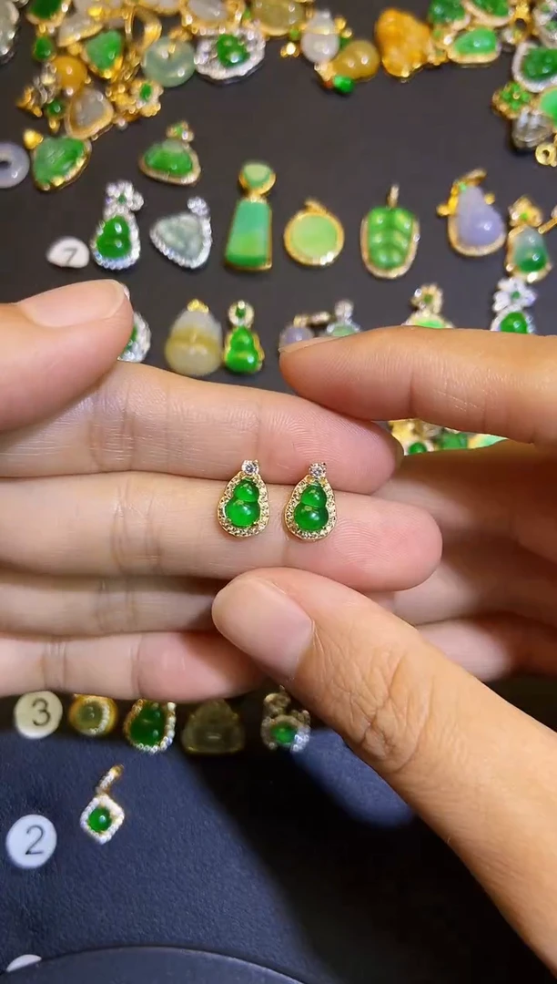 吊坠(不含链)银S925镶嵌翡翠1