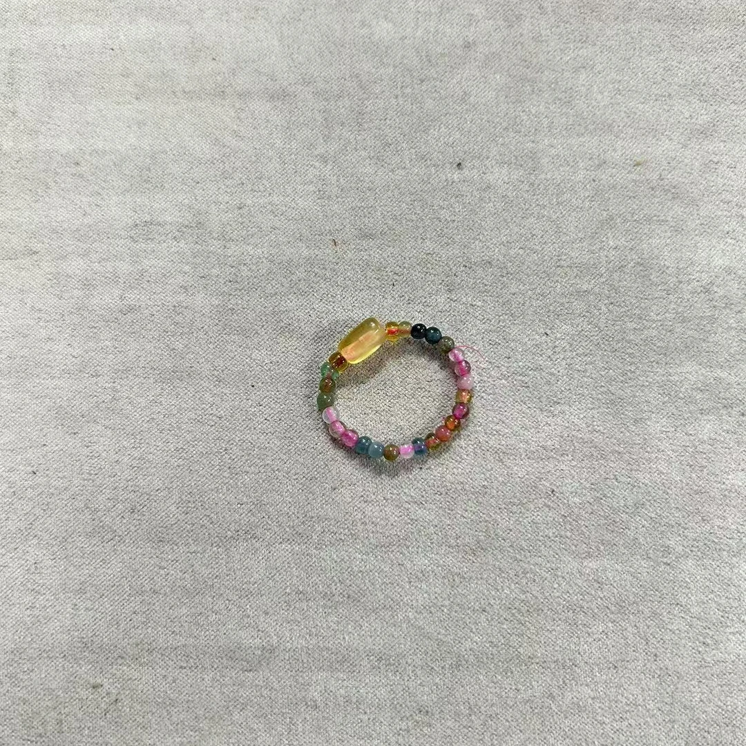 碧玺DIY蜡蜡弹力戒一个