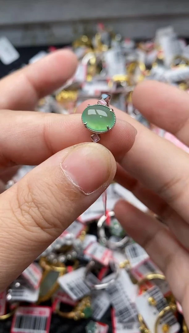 【闪购商品】翡翠戒指银S925镶嵌11111---9