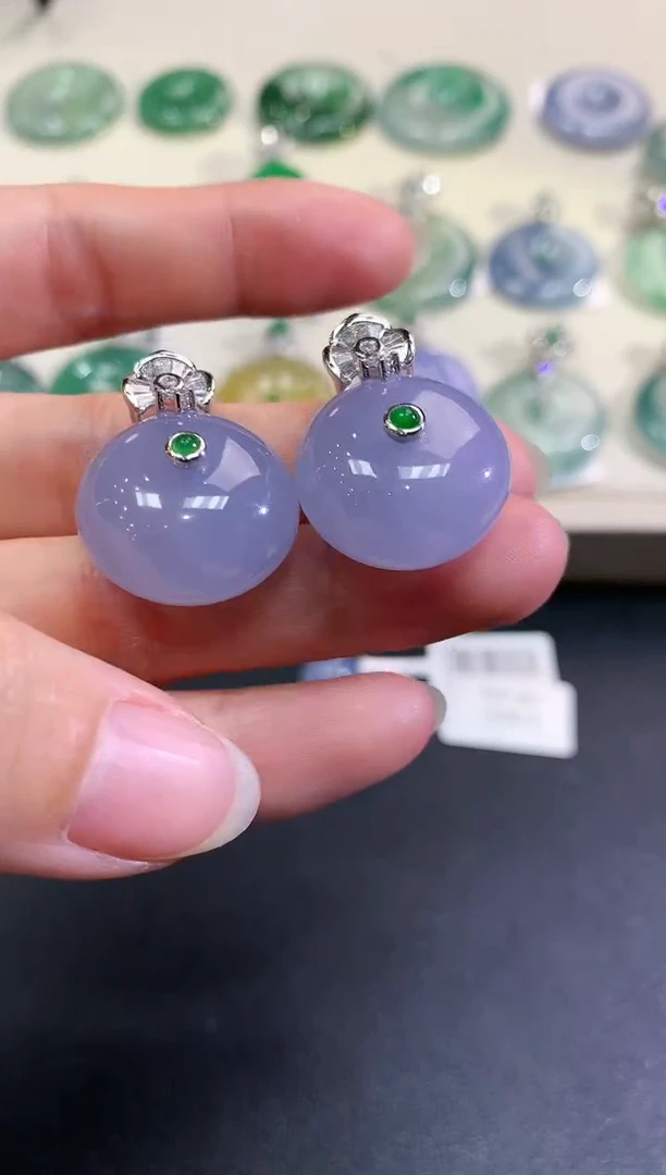 【闪购商品】翡翠颈饰18K金镶嵌B60  多样性一件发货紫货有色差