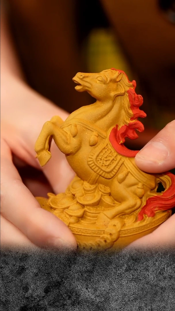 紫砂 宜兴紫砂 雕塑马