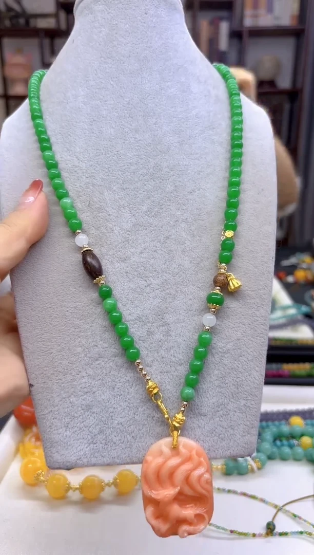 【闪购商品】翡翠毛衣链未镶嵌M605