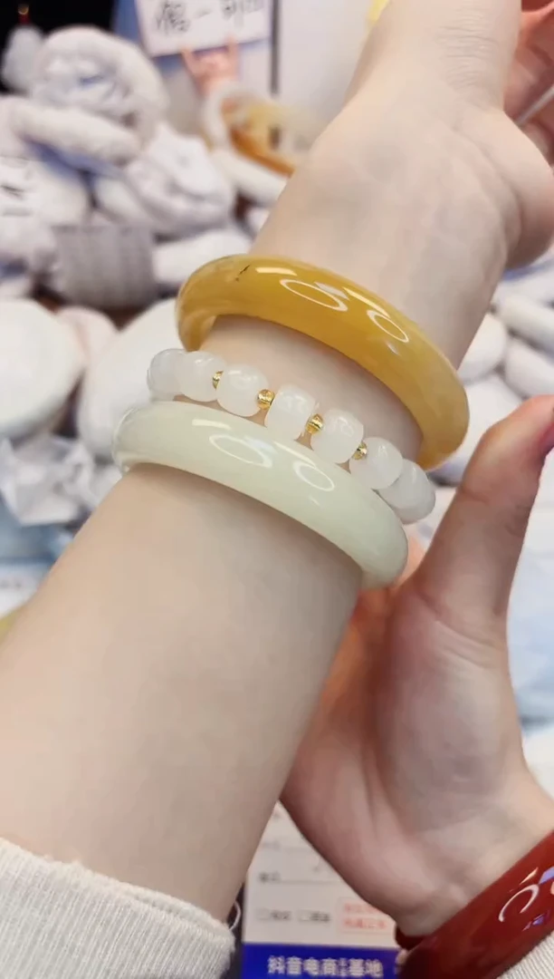 【闪购商品】石英质玉手镯未镶嵌197-财气镯-圈口59