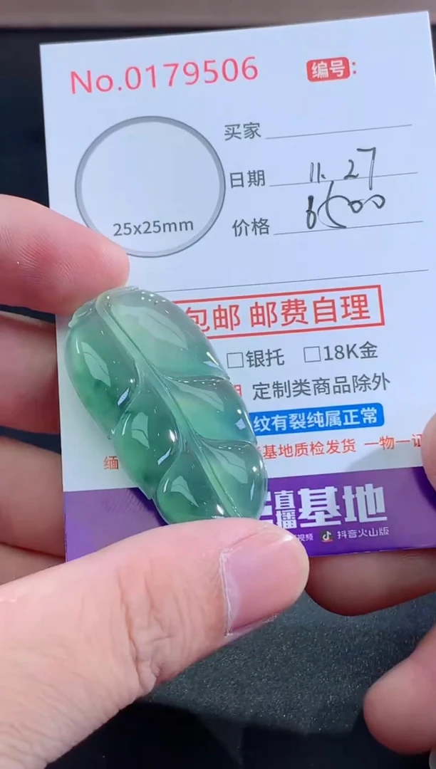 颈饰未镶嵌翡翠李**✨天然缅甸A货翡翠