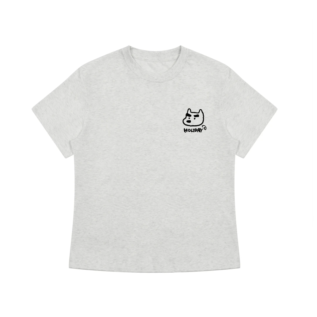 【自制】杜邦索罗娜冰感T圆领夏季新款小狗【女款】