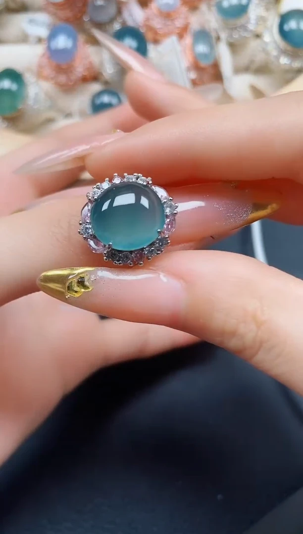 【闪购商品】翡翠戒指银S925镶嵌翡翠