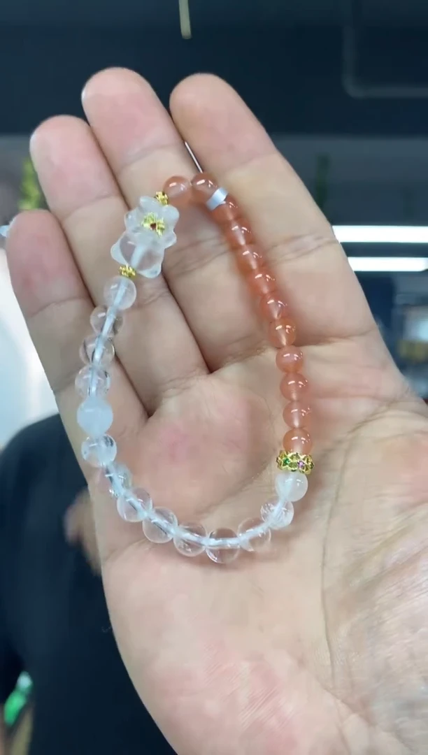 水晶手链未镶嵌多样性发其一颜色微差