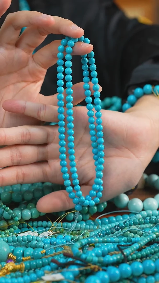 18K金镶嵌绿松石项链多样性发一