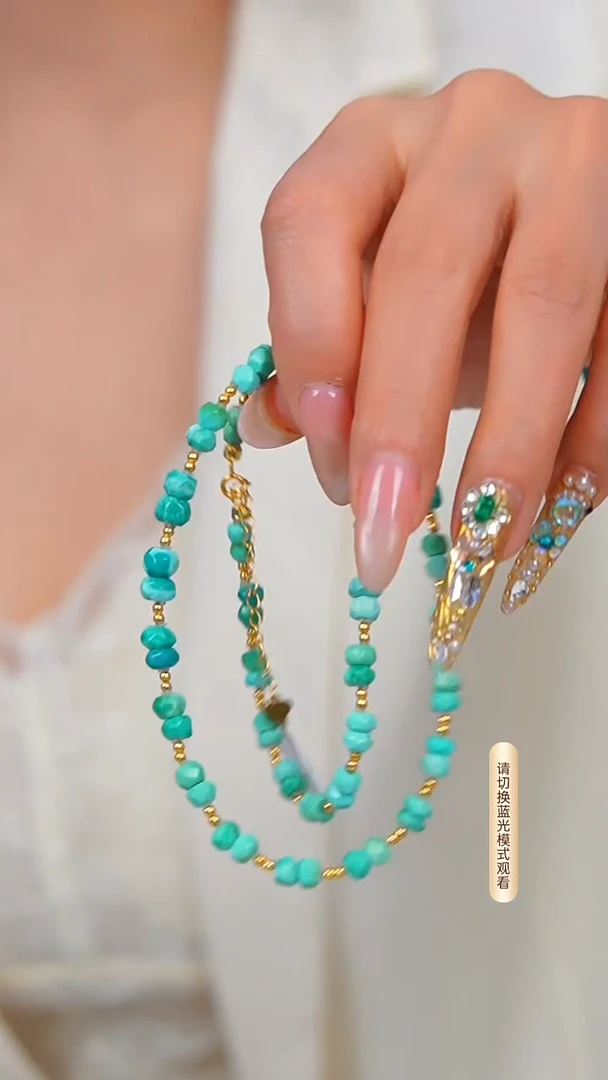 未镶嵌绿松石项链多样性发一