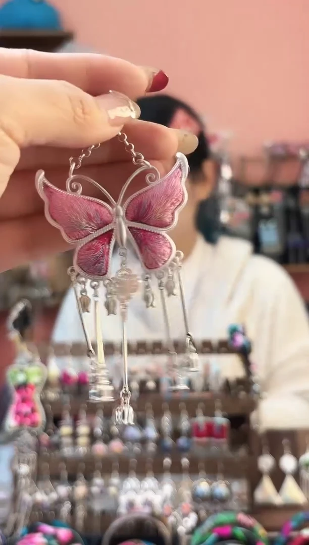 织绣艺枝独绣手工饰品50