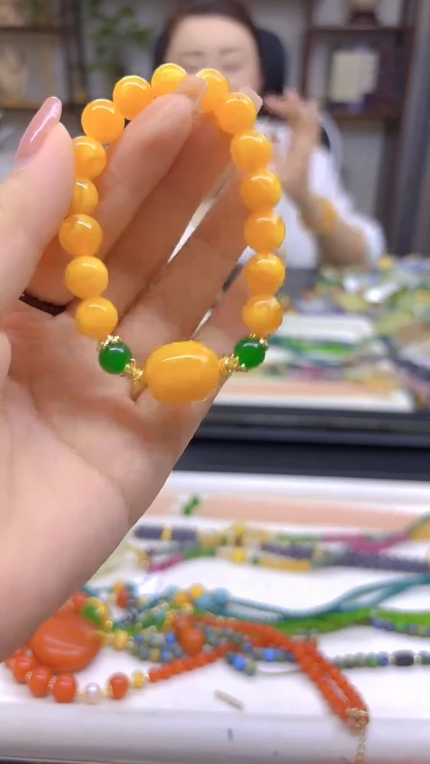 未镶嵌蜜蜡手链DIY款S605