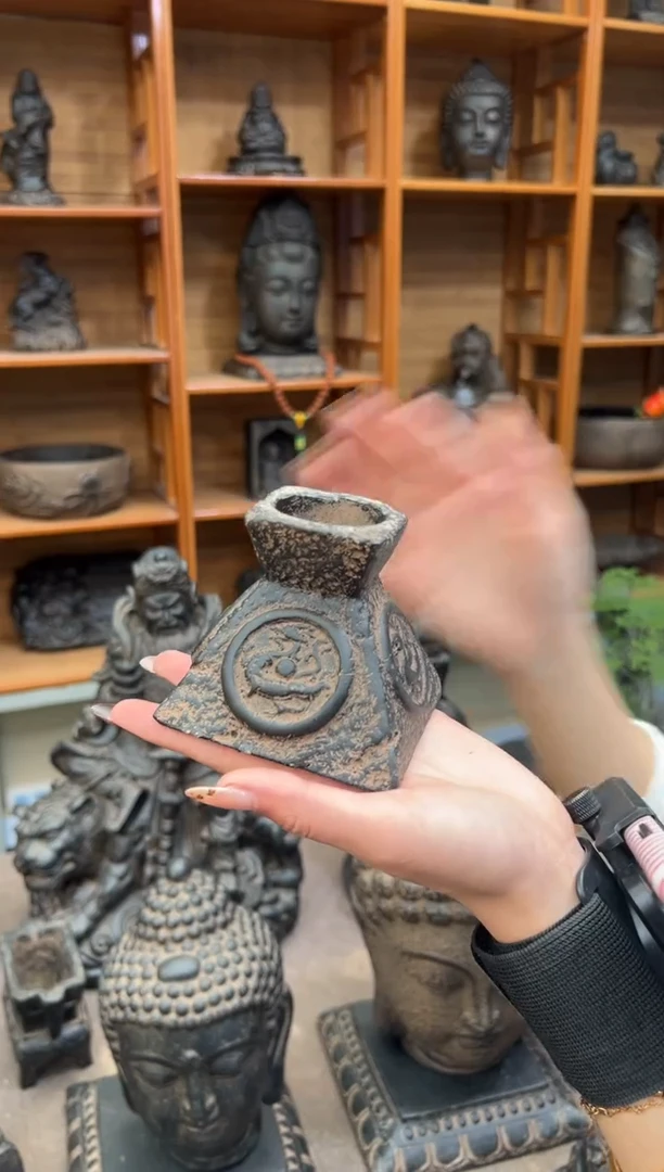 陶土【火山泥】四灵烛台