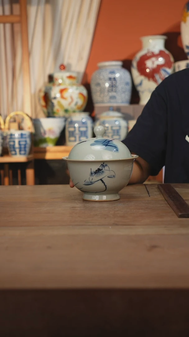 现代景德镇设计师釉下手绘陶瓷餐具