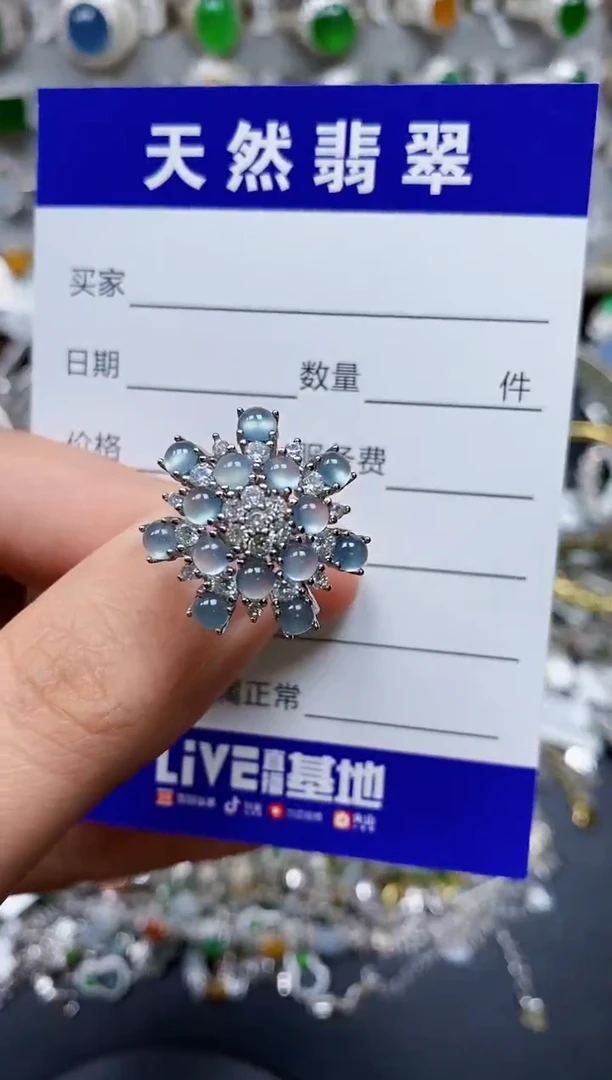 【闪购商品】翡翠戒指银S925镶嵌0367