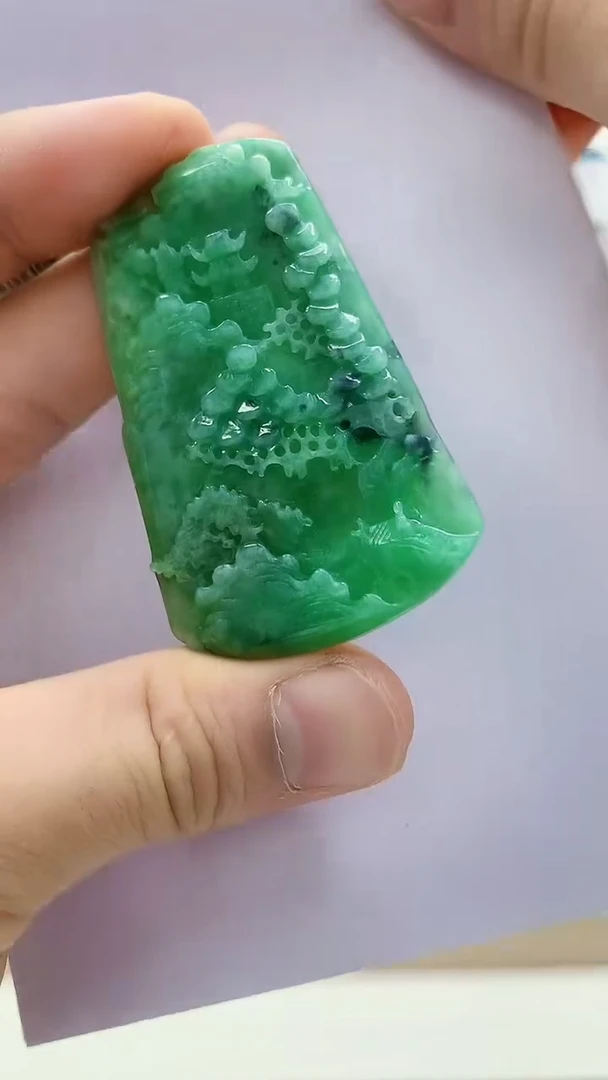 未镶嵌定制翡翠 4688bb-毛货挂件14