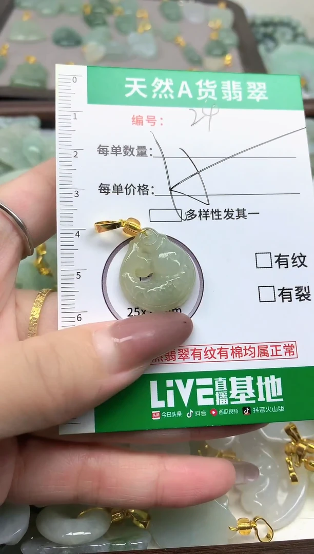 颈饰未镶嵌翡翠纯天然缅甸A货翡翠-24