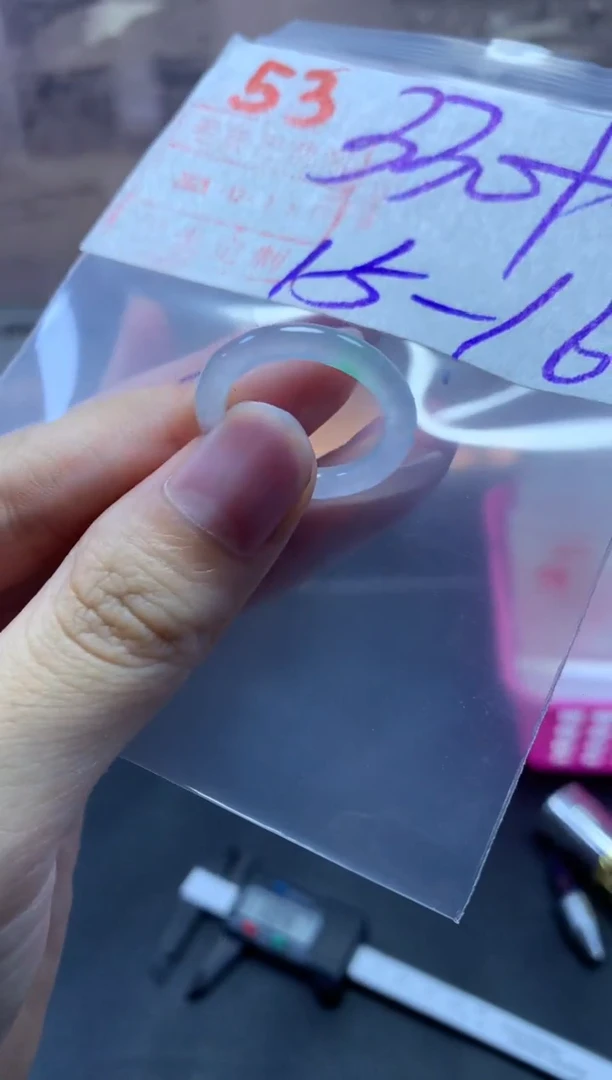 未镶嵌定制翡翠戒圈15-16#340毛货需精细抛光