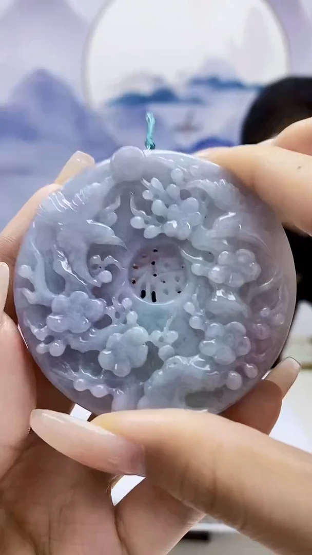 定制翡翠未镶嵌5124xx-毛货挂件赠珠链54