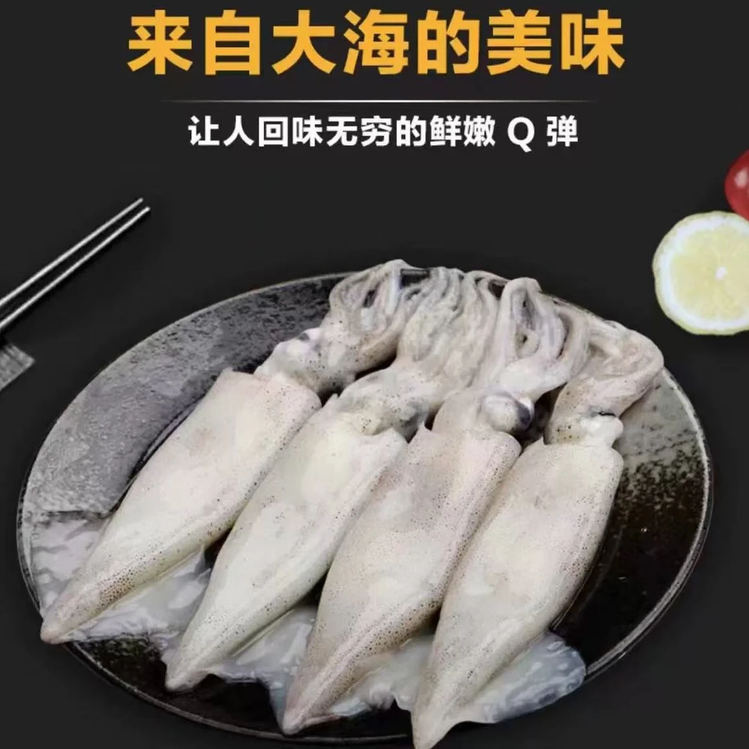 海鲜大海兔无籽带籽籽乌鲜笔管冷冻批发鱿鱼小管