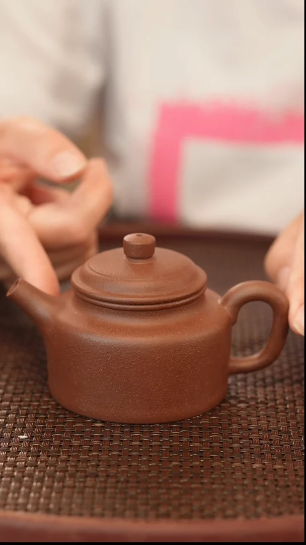 茶壶紫砂全手 紫泥 德钟 160cc