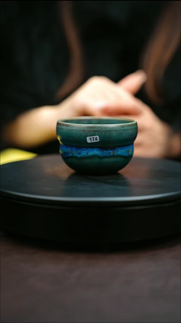 174#原矿钧瓷炉钧釉福禄杯