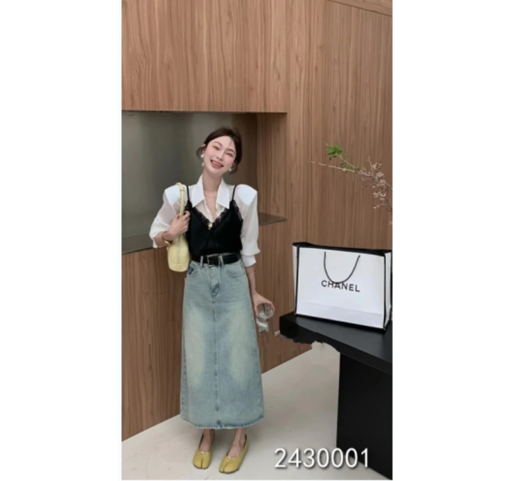 小妳XiaoNi———（夏款牛仔半身裙2430001）