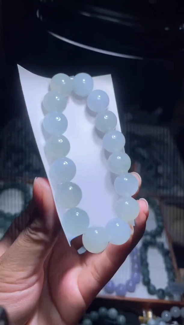 未镶嵌定制翡翠天然缅甸翡翠手串20