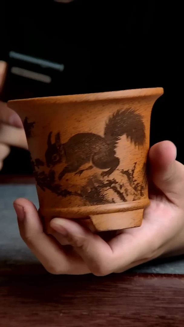 紫砂花盆9.5*7.5内径尺寸