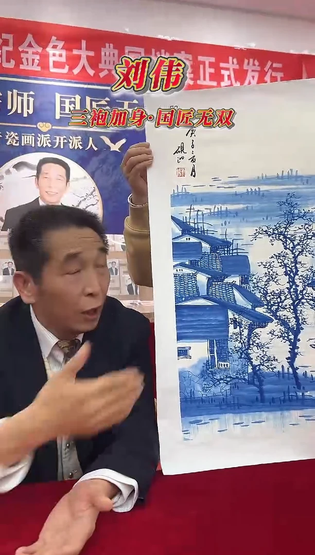 国画刘伟老师2平尺山水国画作品