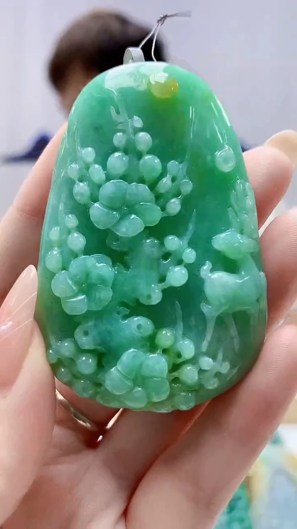 未镶嵌定制翡翠4868DD-毛货挂件161