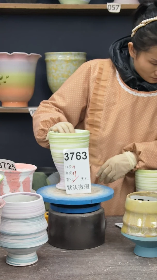 ²****安景德镇陶园花盆3763