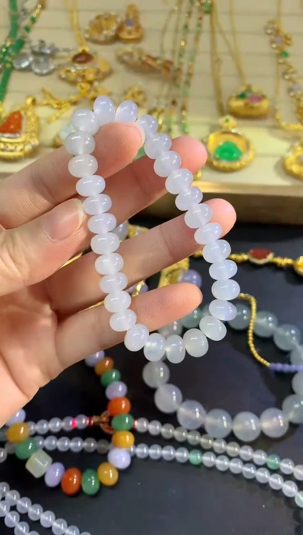 未镶嵌手串翡翠手串|2100+105