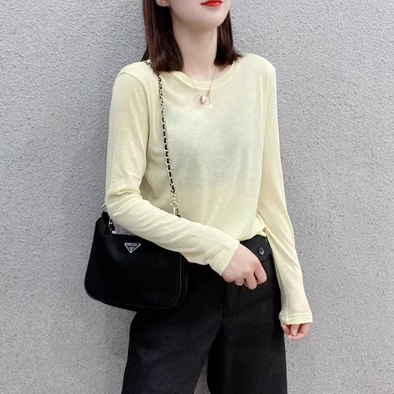 新新定制-夏季新款薄款防晒罩衫女宽松面膜T恤长袖上衣95010