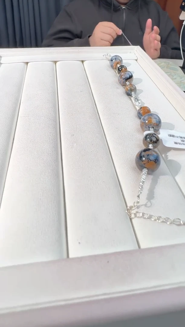 石英质玉手链银S925镶嵌彼得设计款发货多样性发其一