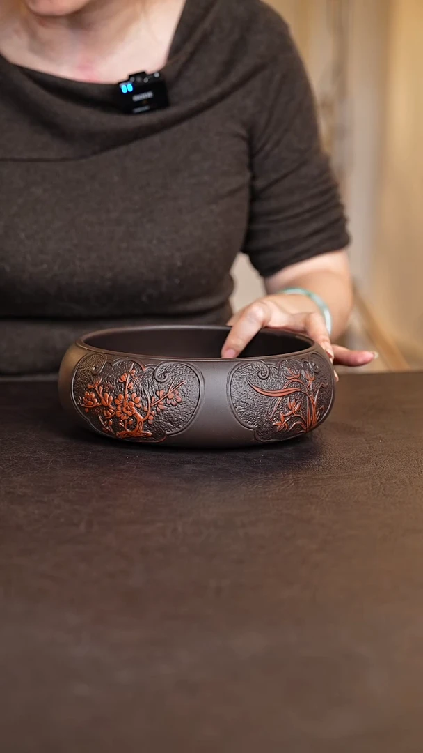 梅兰竹菊四君子紫砂