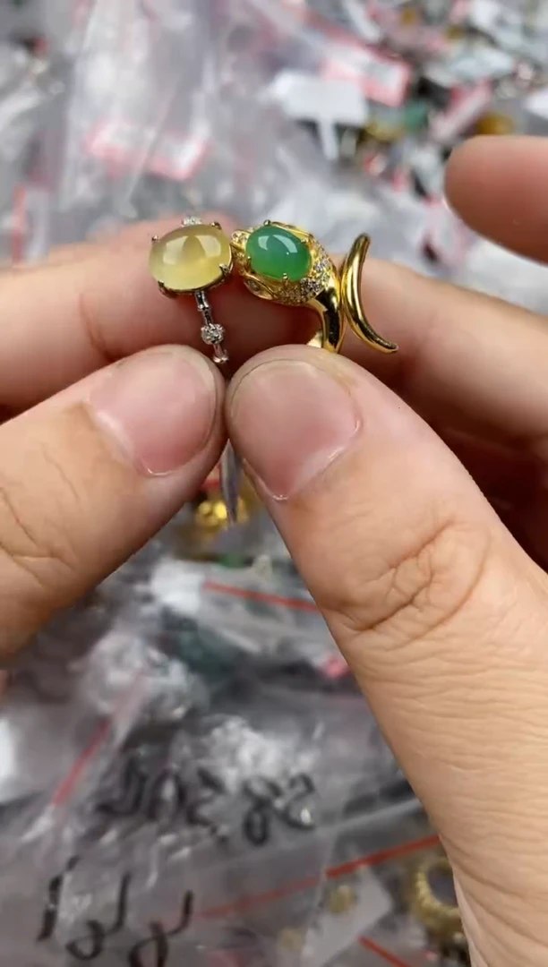 银S925镶嵌戒指翡翠1919    3