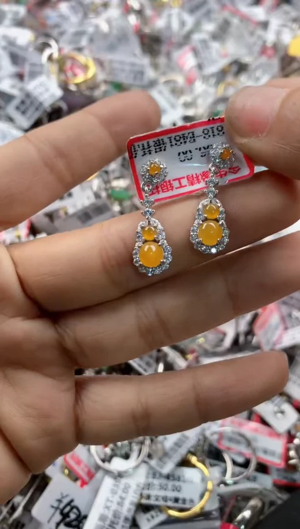 银S925镶嵌戒指翡翠10     2