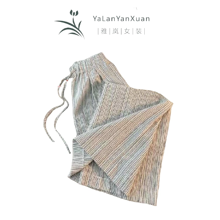 【雅岚女装】时尚洋气显瘦复古夏季薄款阔腿裤女流行设计感百搭休闲