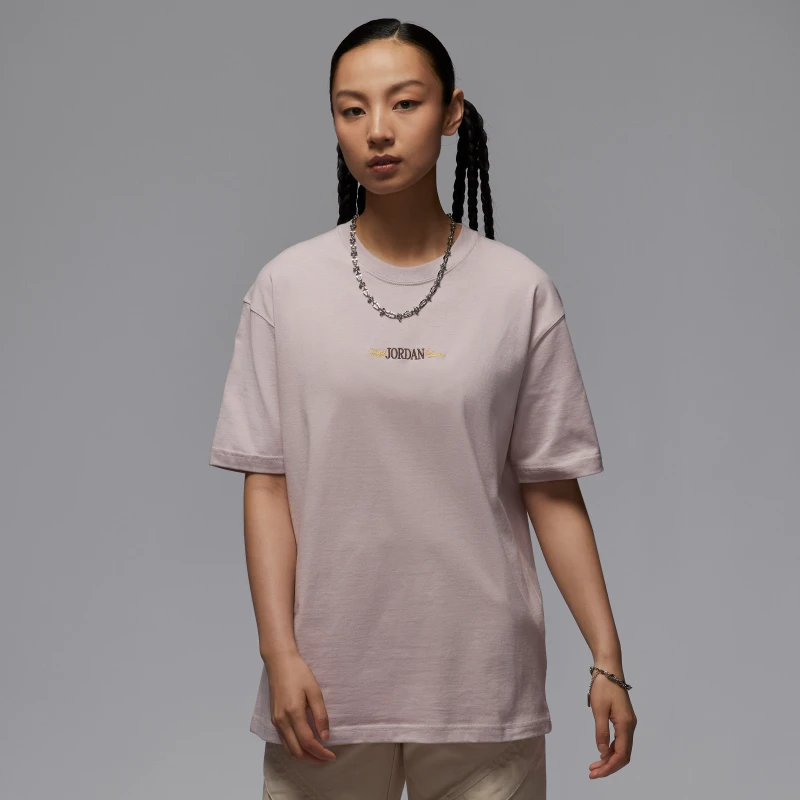 Jordan官方女子Oversize风图案T恤美式复古风宽松纯棉 IF0380-019