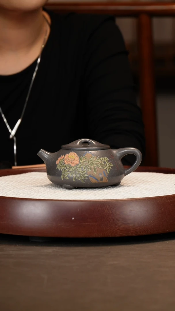 【吴顺华】景舟满瓢  雪花天青 320c