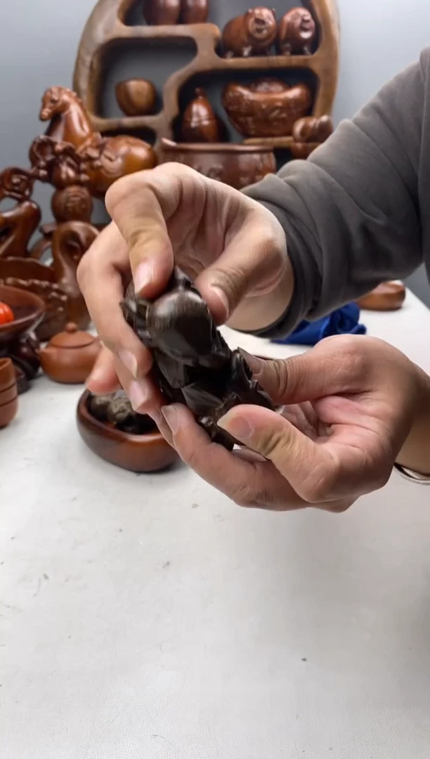 香樟木27香樟木黑檀富贵小象（拍一发二）