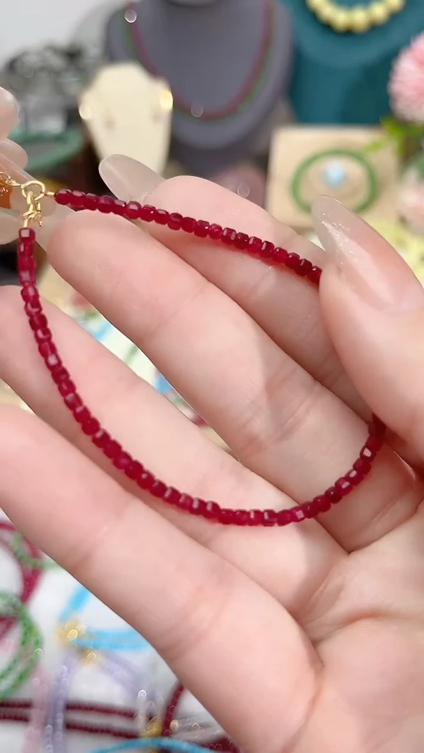 【闪购商品】红宝石手链银S925镶嵌姨妈56